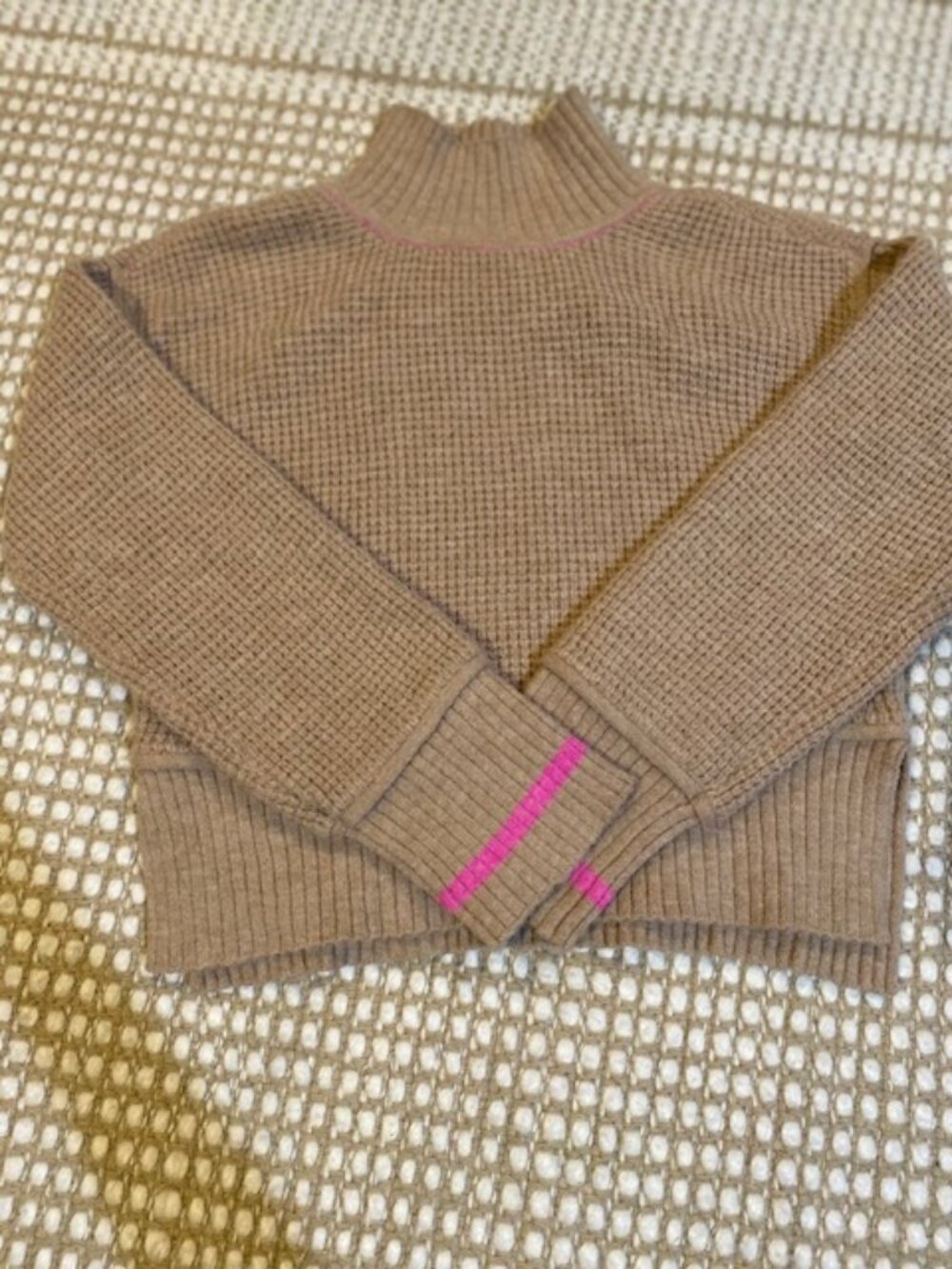 By Together Beige Turtleneck Sweater - Cozy Knit Pullover
